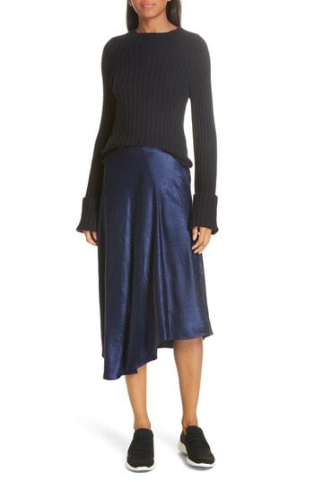 Women's Vince Button Cuff Wool & Cashmere Sweater - Blue