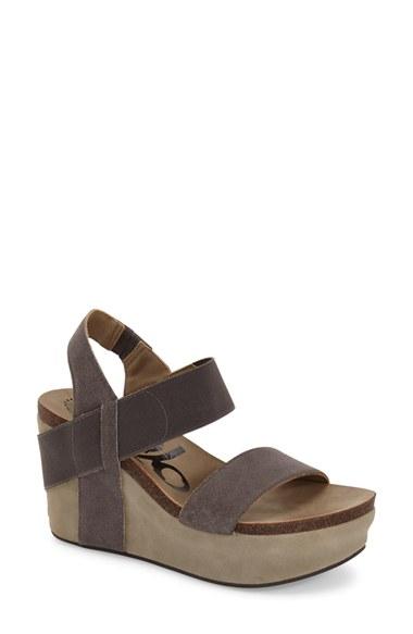 Women's Otbt 'bushnell' Wedge Sandal M - Grey