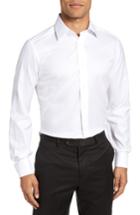 Men's David Donahue Trim Fit Solid French Cuff Tuxedo Shirt .5 32/33 - White