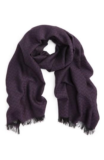 Men's Canali Chevron Wool Scarf