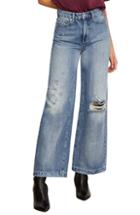 Women's Habitual Rania High Rise Wide Leg Ripped Nonstretch Jeans