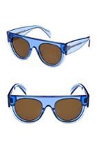 Women's Celine 51mm Pilot Sunglasses - Light Blue/ Brown