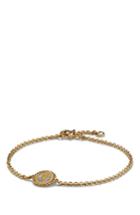 Women's David Yurman 'petite Pave' Horseshoe Bracelet With Diamonds In 18k Gold