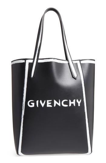Givenchy Stargate Graffiti Calfskin Leather Tote - Black