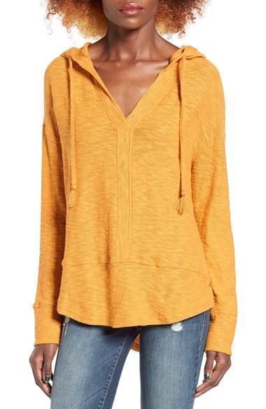Women's Roxy 'good Vibrations' Split Neck Hoodie - Metallic