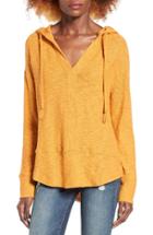 Women's Roxy 'good Vibrations' Split Neck Hoodie - Metallic