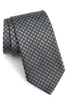 Men's Salvatore Ferragamo Gavi Ja Print Silk Tie, Size - Grey