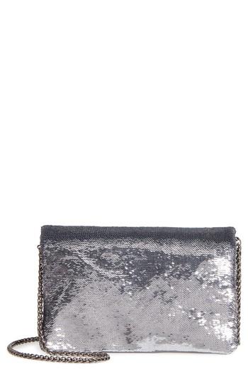 Street Level Sequin Clutch - Black