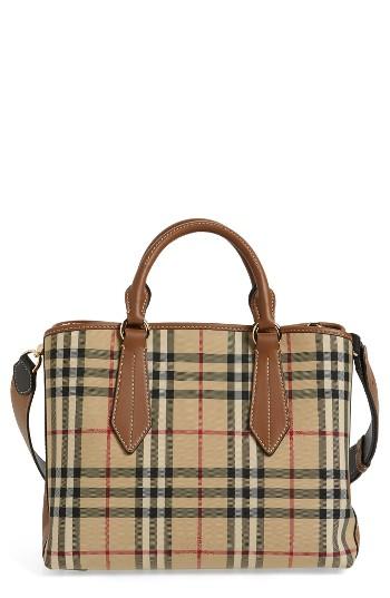 Burberry Ballingdon Horseferry Check Nylon Tote - Beige