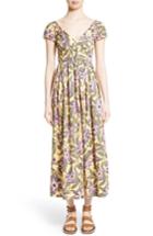 Women's Red Valentino Floral Print Stretch Poplin Dress