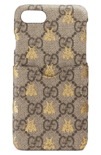 Gucci Gg Supreme Iphone 7 Case - Beige