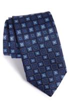 Men's Canali Floral Silk Tie, Size - Blue