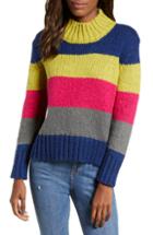Women's Cotton Emporium Bright Stripe Sweater - Grey
