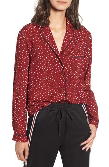 Women's Heartloom Benny Polka Dot Blouse - Red
