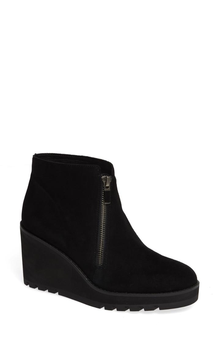 Women's Eileen Fisher Alto Wedge Bootie .5 M - Black