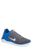 Men's Nike Free Rn 2018 Running Shoe .5 M - Grey