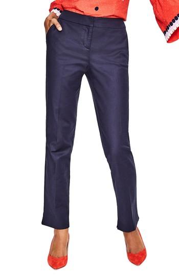 Women's Boden Richmond Stretch Cotton Trousers - Blue