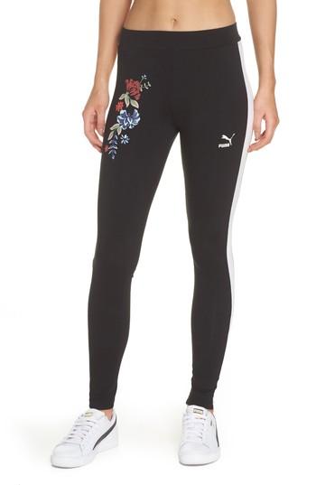 Women's Puma Premium Archive T7 Leggings, Size - Black