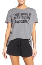 Women's Brunette The Label The Ryan - Wine Lounge Tee /small - Grey