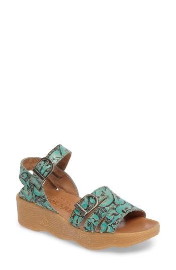 Women's Famolare Honeybuckle Wedge Sandal M - Blue/green