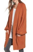 Women's Leith Blouson Sleeve Cardigan, Size - Metallic
