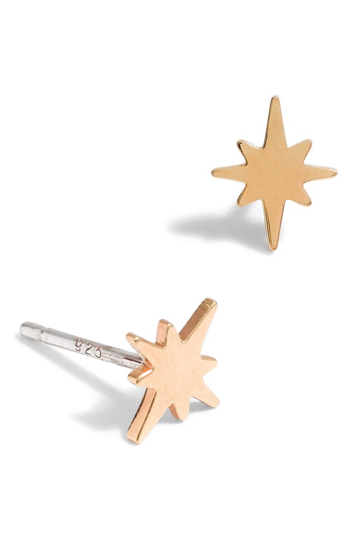 Women's Madewell Bright Star Vermeil Stud Earrings