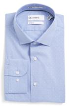 Men's Calibrate Trim Fit Non-iron Stretch Houndstooth Dress Shirt .5 - 32/33 - Blue
