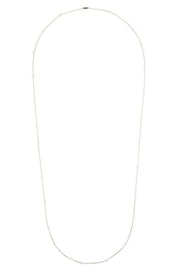 Women's Mizuki Long Pearl Station Necklace