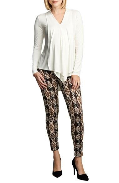 Women's Maternal America Draped Nursing Top