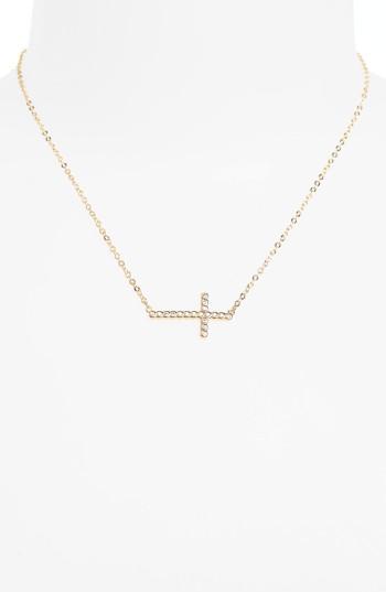 Women's Melinda Maria Cubic Zirconia Cross Necklace