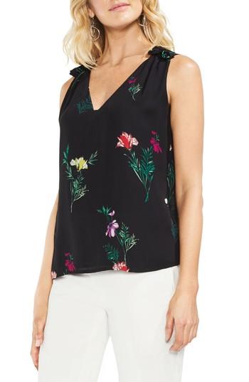 Women's Vince Camuto Tropical Garden Sleeveless Blouse - Black