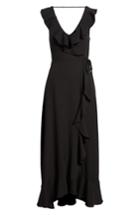 Women's Leith Ruffle Wrap Maxi Dress - Black