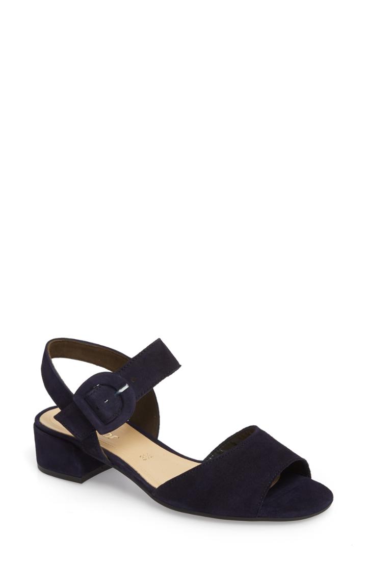 Women's Gabor Block Heel Sandal .5 M - Blue