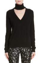 Women's Michael Kors Cutout Turtleneck Cashmere Sweater - Black
