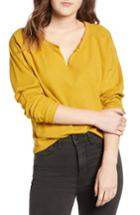 Women's Pst By Project Social T Notch Neck Waffle Tee - Yellow