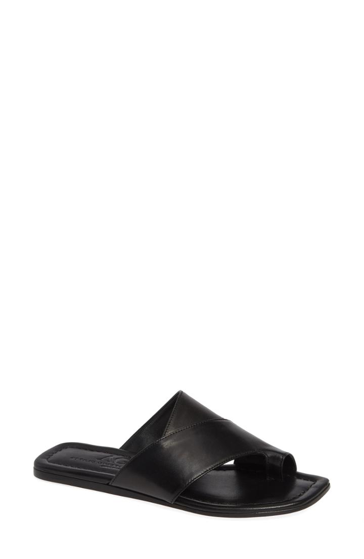 Women's Agl Asymmetrical Toe Loop Slide Sandal .5us / 36.5eu - Black