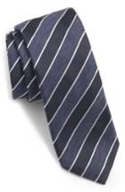 Men's Boss Stripe Silk Blend Tie, Size - Blue