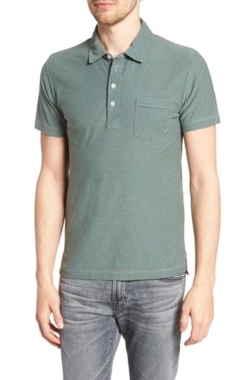 Men's Billy Reid Pensacola Cotton Blend Polo Shirt - Green