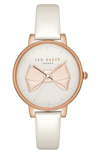 Women's Ted Baker London Brook Leather Strap Watch, 36mm