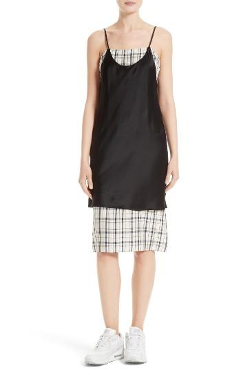 Women's Public School Layered Plaid Slipdress