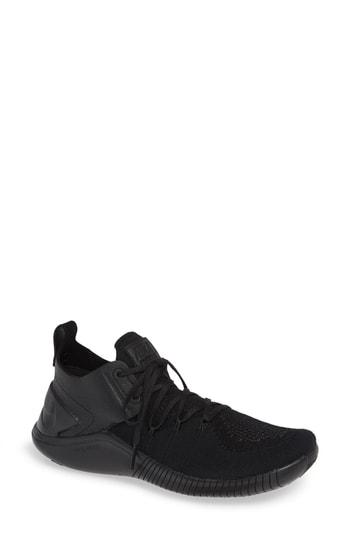 Women's Nike Free Tr Flyknit 3 Training Shoe .5 M - Black