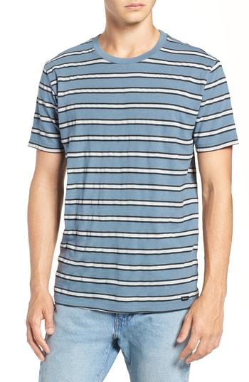 Men's Rvca Brong Stripe T-shirt - Blue