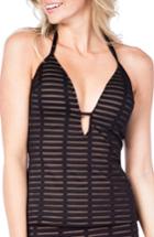 Women's Kenneth Cole New York Off The Grid Halter Tankini Top - Black