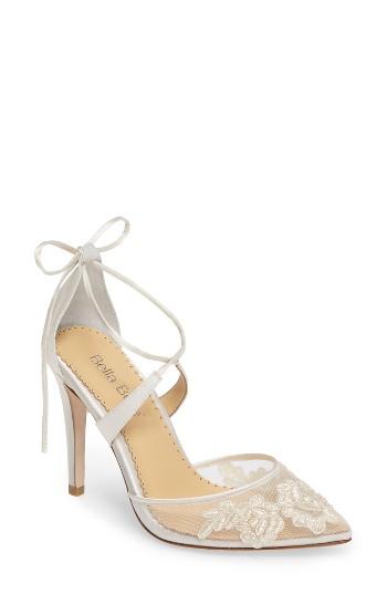 Women's Bella Belle Anita Illusion Cross Strap Pump .5 M - Ivory