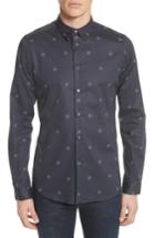 Men's Ps Paul Smith Sun Print Woven Shirt - Blue