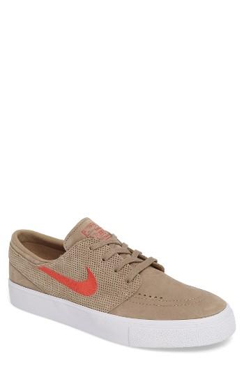 Men's Nike Zoom Stefan Janoski Premium Skate Sneaker M - Beige