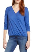 Women's Caslon Faux Wrap Top - Blue