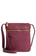 Hobo 'sarah' Leather Crossbody Bag - Purple