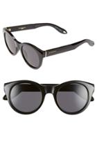 Women's Givenchy 49mm Round Sunglasses - Shiny Black