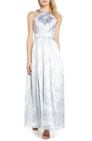 Women's Eliza J Beaded Halter Neck Gown